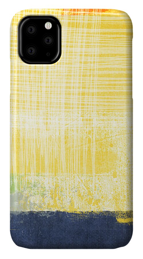 Abstract Painting iPhone 11 Case featuring the painting Circadian by Linda Woods
