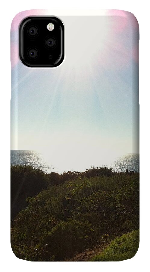 Sun iPhone 11 Case featuring the photograph Colored Rays of the Sun by Angela Bushman