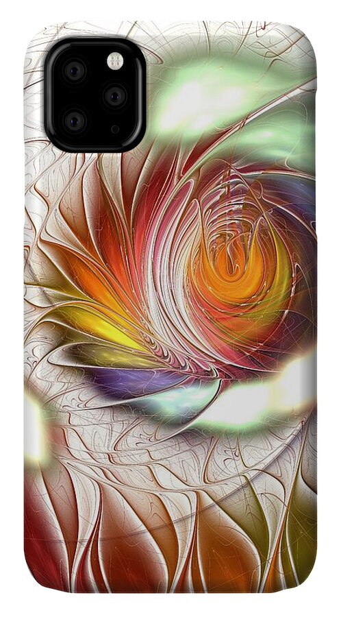 Malakhova iPhone 11 Case featuring the digital art Colorful Promenade by Anastasiya Malakhova