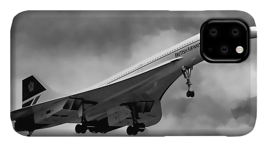 Concorde Supersonic Transport Sst iPhone 11 Case featuring the photograph Concorde Supersonic Transport S S T by Wes and Dotty Weber