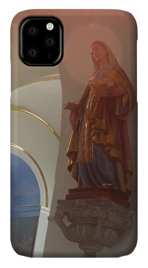 Religious. iPhone 11 Case featuring the photograph Corona Madonna by Mary Mikawoz