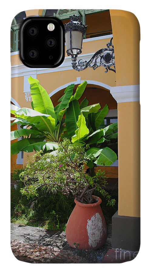 Architecture iPhone 11 Case featuring the photograph Courtyard Old San Juan by George D Gordon III