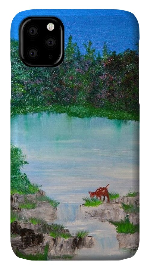 Damn iPhone 11 Case featuring the painting Damn I'm Thirsty by Denise Tomasura
