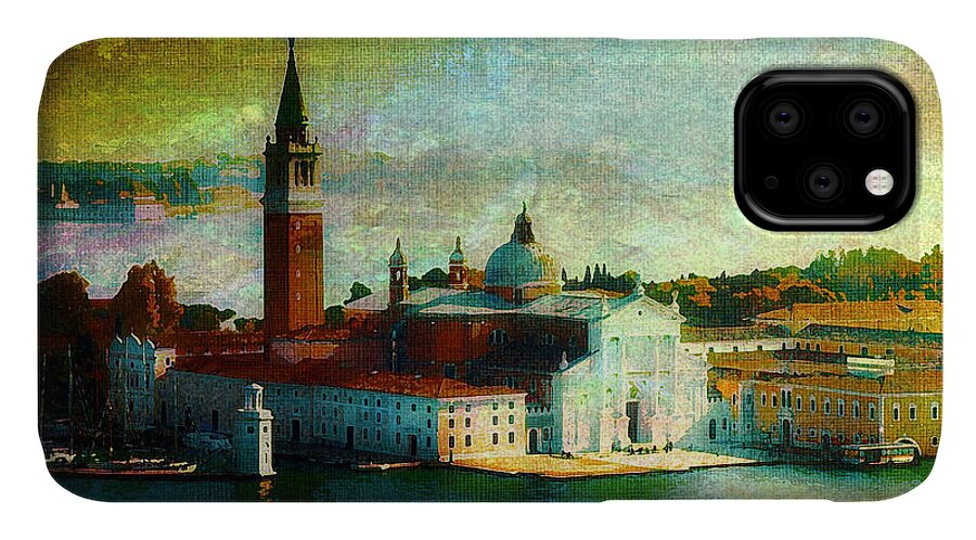 Nature iPhone 11 Case featuring the painting Dawn San Giorgio Maggiore by Douglas MooreZart