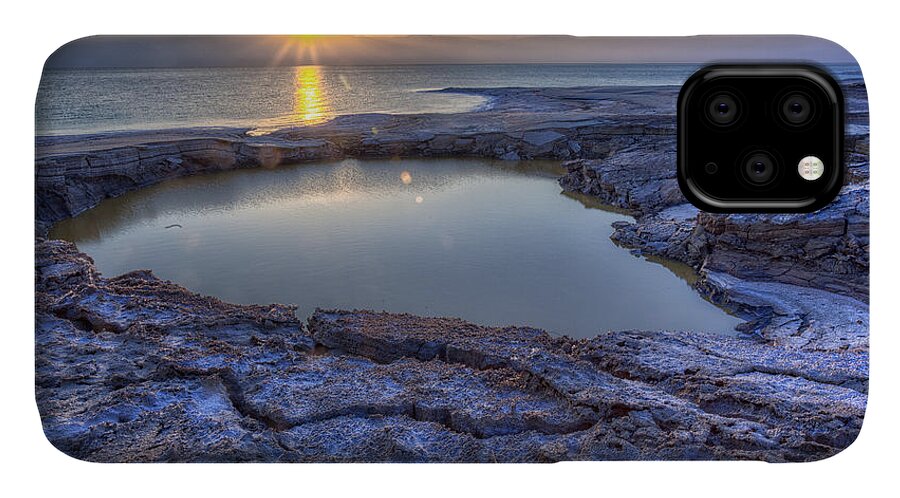 Lake iPhone 11 Case featuring the photograph Dead Sea Sunrise by Uri Baruch