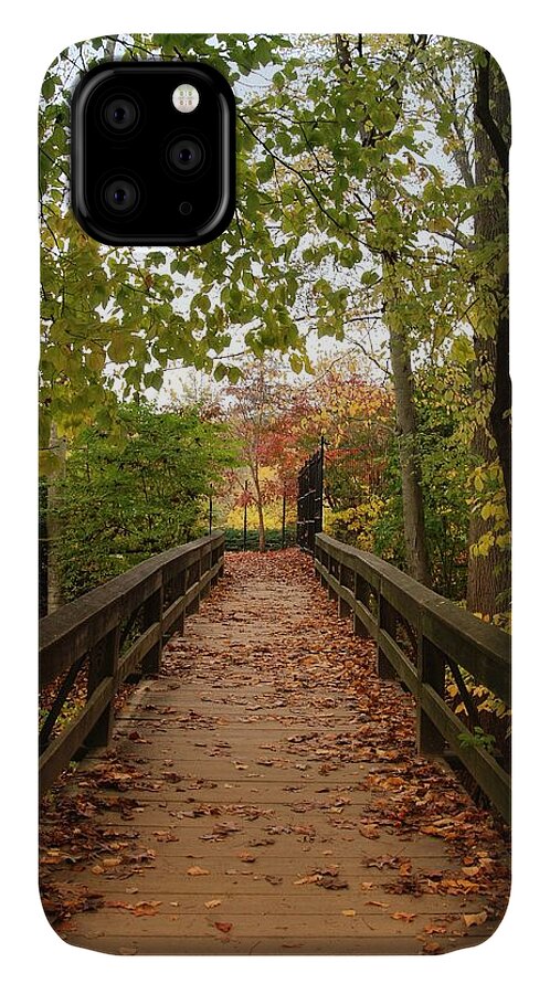 Autumn Landscapes iPhone 11 Case featuring the photograph Decorate With Leaves - Holmdel Park by Angie Tirado