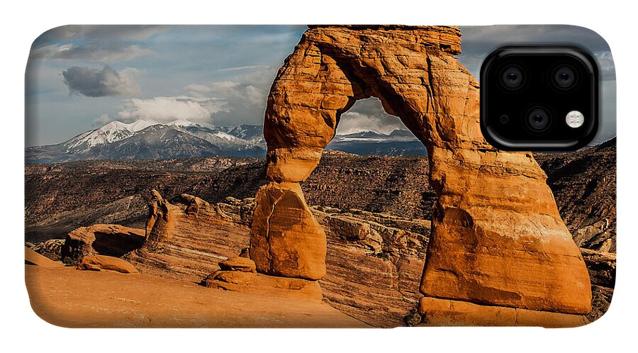 Jay Stockhaus iPhone 11 Case featuring the photograph Delicate Arch by Jay Stockhaus