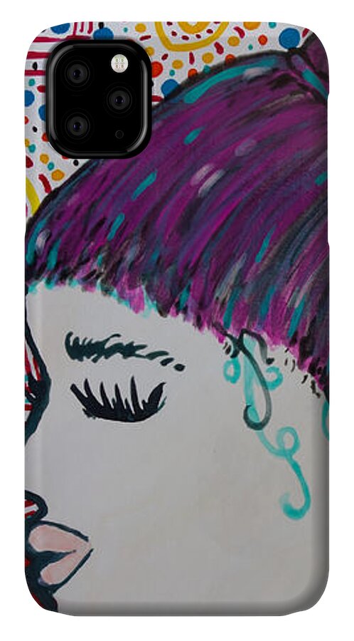 Did You See Her Hair iPhone 11 Case featuring the painting Did You See Her Hair by Jacqueline Athmann