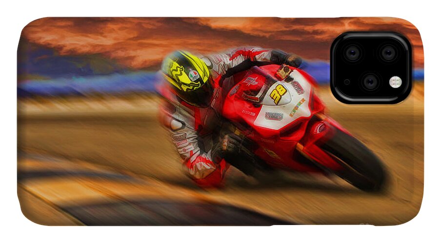  iPhone 11 Case featuring the photograph Domenic Caluori At Speed by Blake Richards