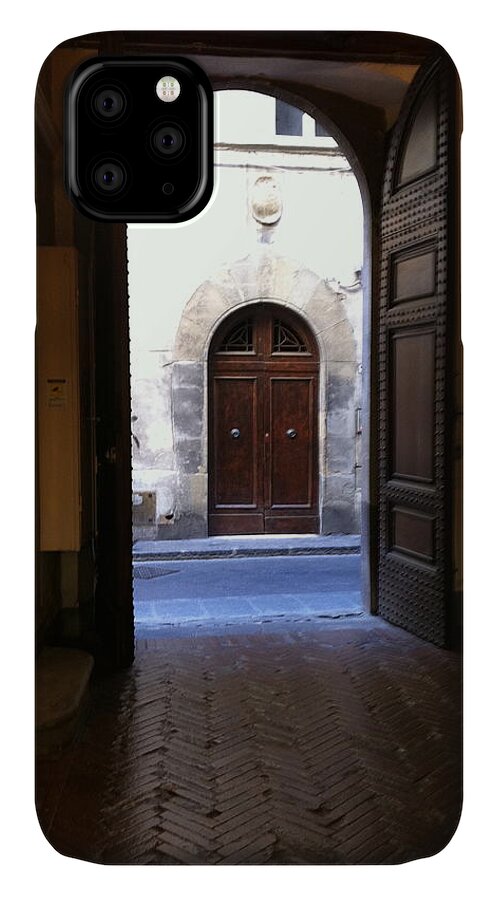 Doorways iPhone 11 Case featuring the photograph Doorways in Italy by Angela Bushman