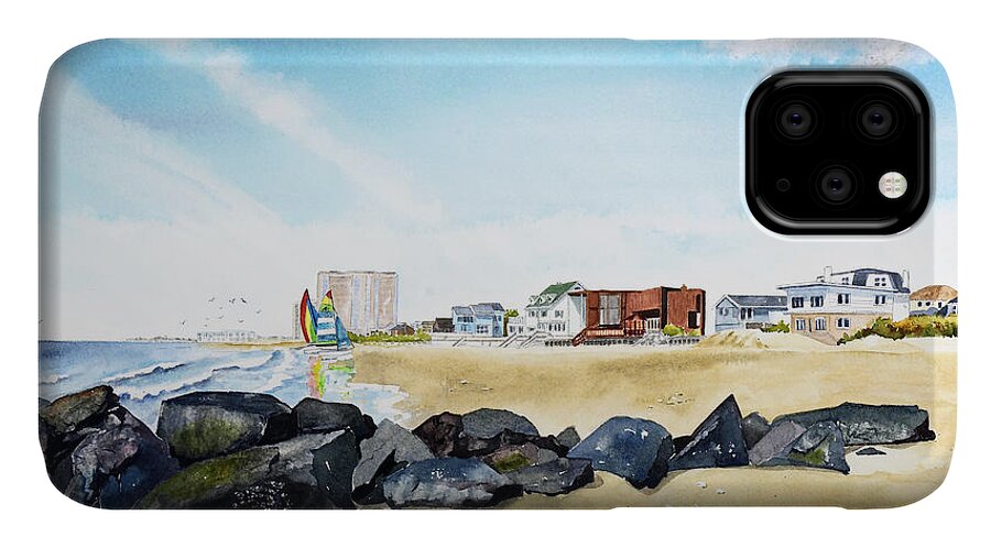 Margate iPhone 11 Case featuring the painting Early Morning Sail by Phyllis London