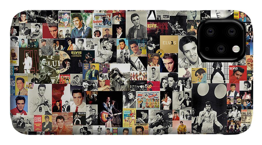 Elvis Presley iPhone 11 Case featuring the digital art Elvis The King by Hoolst Design