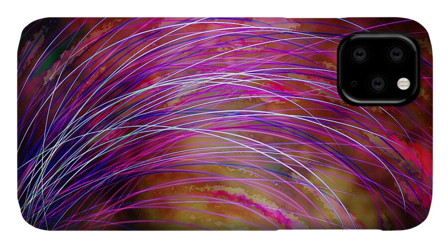 Abstracts iPhone 11 Case featuring the digital art Emoceanic by Matthew Lindley