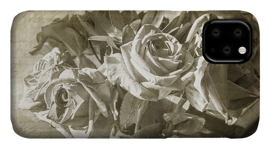 Rose iPhone 11 Case featuring the photograph Fading Roses by Terry Rowe