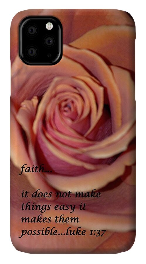 Rose iPhone 11 Case featuring the photograph Faith by Marian Lonzetta