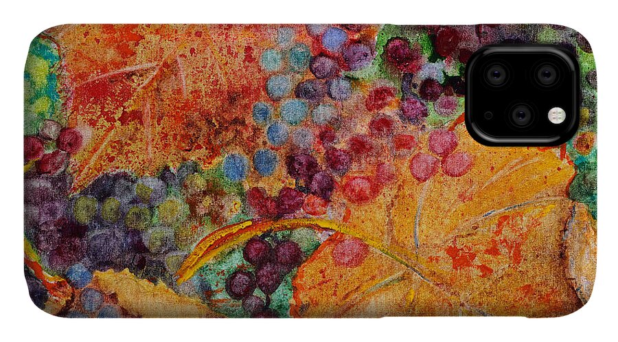 Fall iPhone 11 Case featuring the painting Fall Colors by Karen Fleschler
