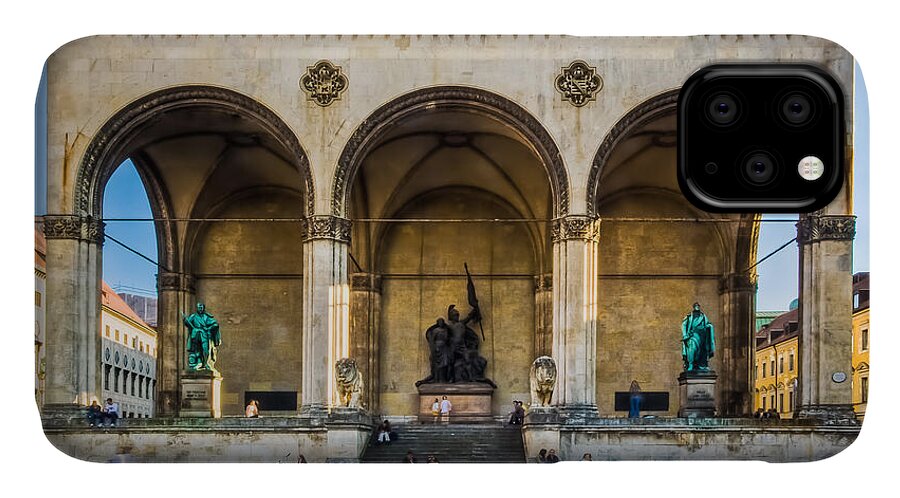 Europe iPhone 11 Case featuring the photograph Feldherrnhalle by John Wadleigh