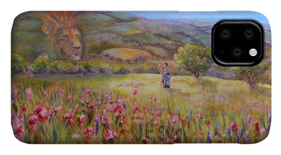 Landscape iPhone 11 Case featuring the painting Finding Jesus #3 by Susan Jenkins