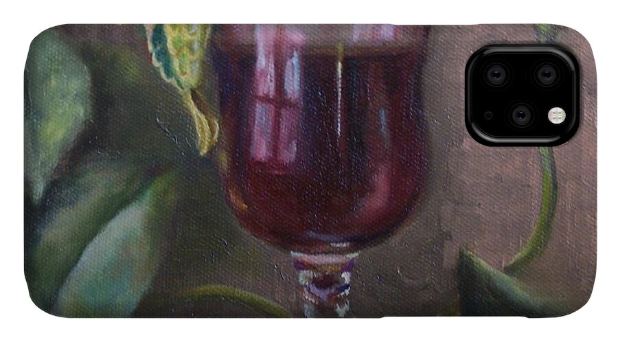 Still Life iPhone 11 Case featuring the painting Flight of Fancy by Marlene Book