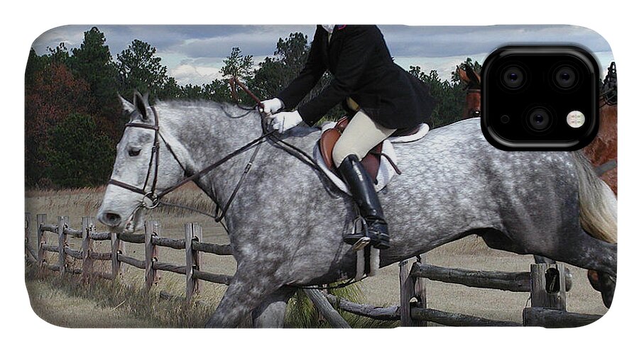 Horses iPhone 11 Case featuring the photograph Fox Hunt 4 by George DeLisle
