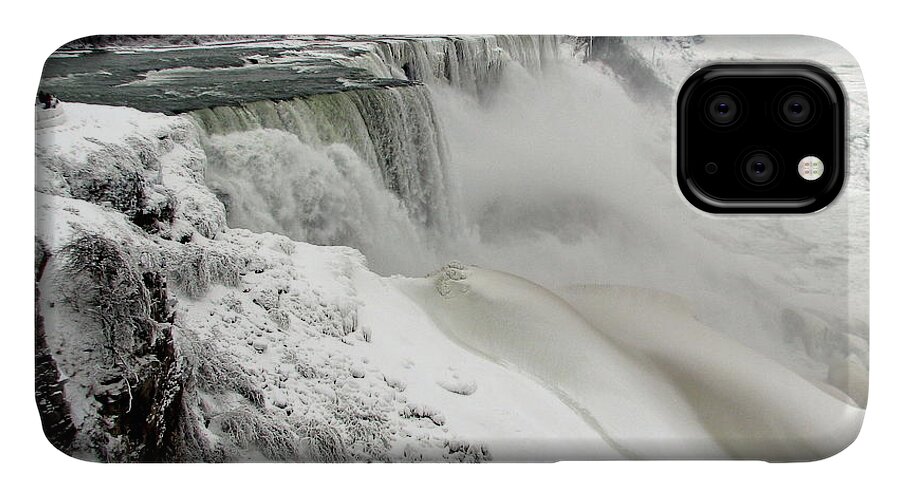 Niagara Falls iPhone 11 Case featuring the photograph Frozen Niagara and Bridal Veil Falls by Rose Santuci-Sofranko