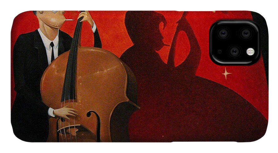 Jazz iPhone 11 Case featuring the painting Gasper by T S Carson