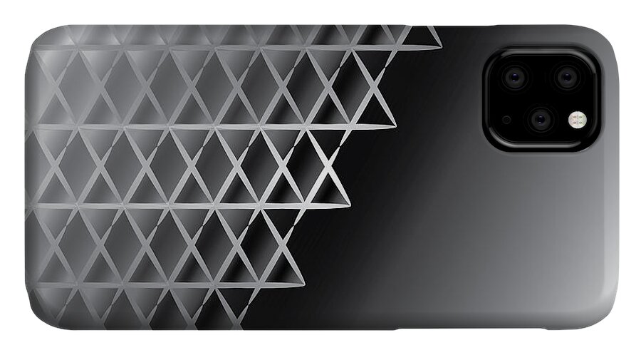  iPhone 11 Case featuring the digital art Grid 60 Float by Kevin McLaughlin