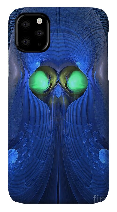 Art iPhone 11 Case featuring the digital art Guardian of souls by Sipo Liimatainen