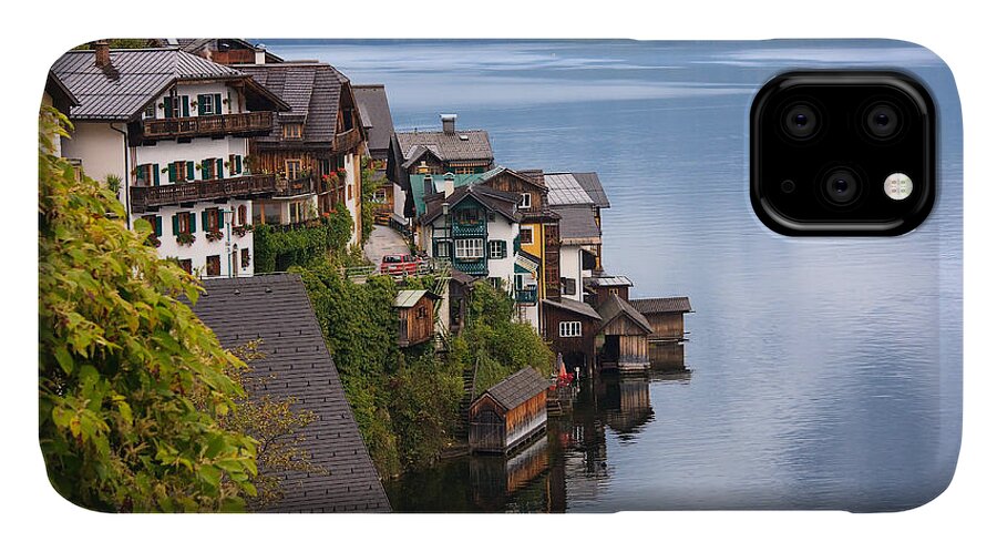 Austria iPhone 11 Case featuring the photograph Hallstatt and Lake by Sue Leonard