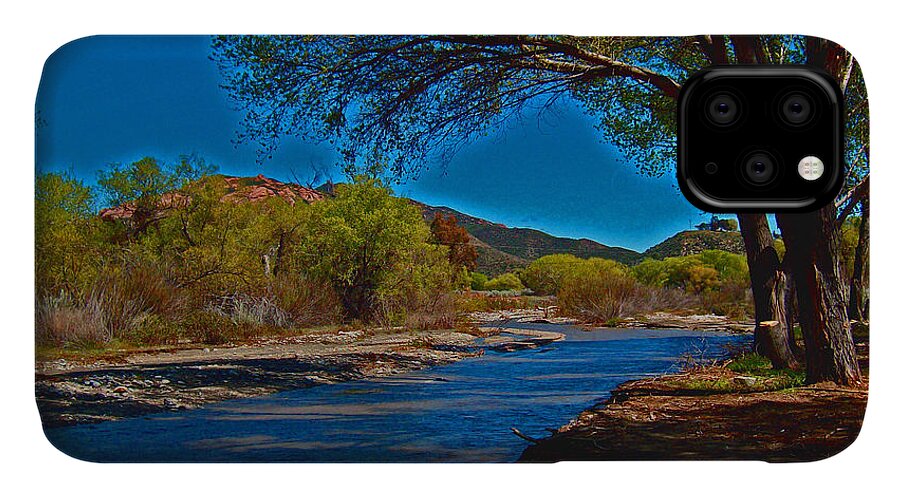 High Desert iPhone 11 Case featuring the photograph High Desert River Bed by Joseph Coulombe