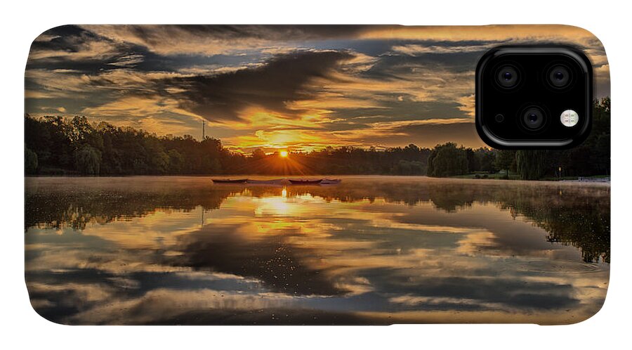 Landscape iPhone 11 Case featuring the photograph Hoyt Lake Sunrise by Chris Bordeleau