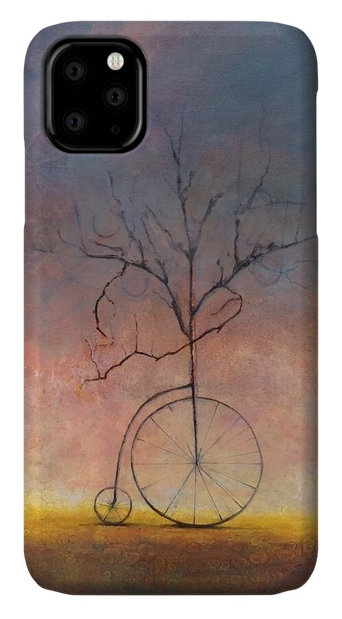 Bicycle iPhone 11 Case featuring the painting Hybrid by Joshua Smith