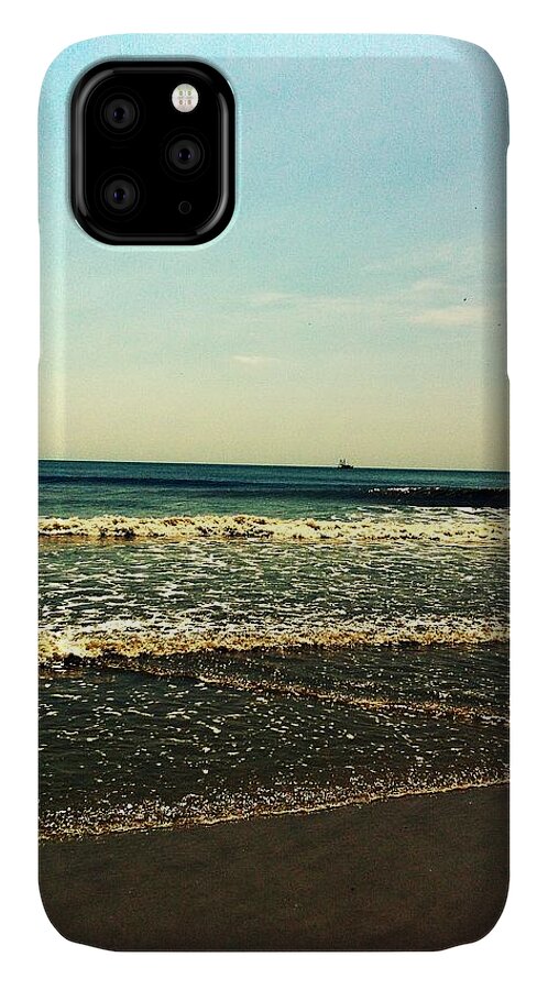 Beach iPhone 11 Case featuring the photograph I Love the Beach by Marian Lonzetta