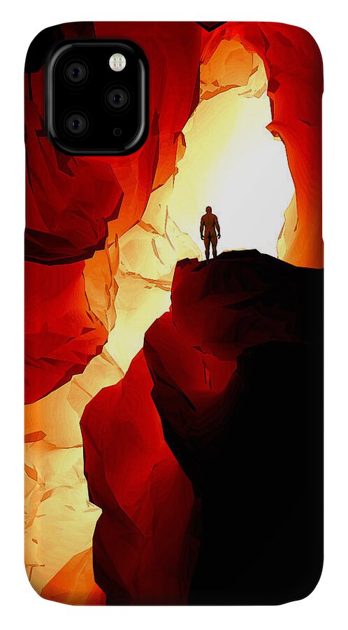 Man iPhone 11 Case featuring the digital art Inner Light by Matthew Lindley