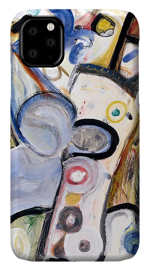 Abstract Art iPhone 11 Case featuring the painting Intellect by Stephen Lucas