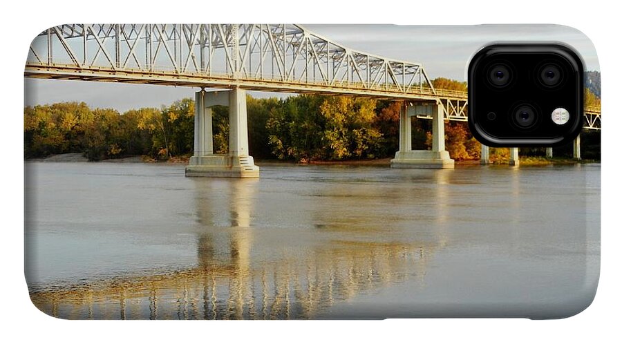 Landmark iPhone 11 Case featuring the photograph Interstate Bridge in Winona by Susie Loechler