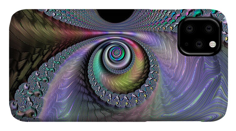 Fractal iPhone 11 Case featuring the digital art Inverted by Jon Munson II