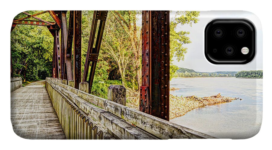 Katy iPhone 11 Case featuring the photograph Katy Trail Near Coopers Landing by Cricket Hackmann