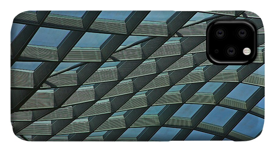Abstract iPhone 11 Case featuring the photograph Kogod Courtyard Ceiling #6 by Stuart Litoff