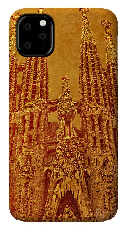 La Sagrada Familia iPhone 11 Case featuring the photograph La Sagrada Familia by Nigel Fletcher-Jones