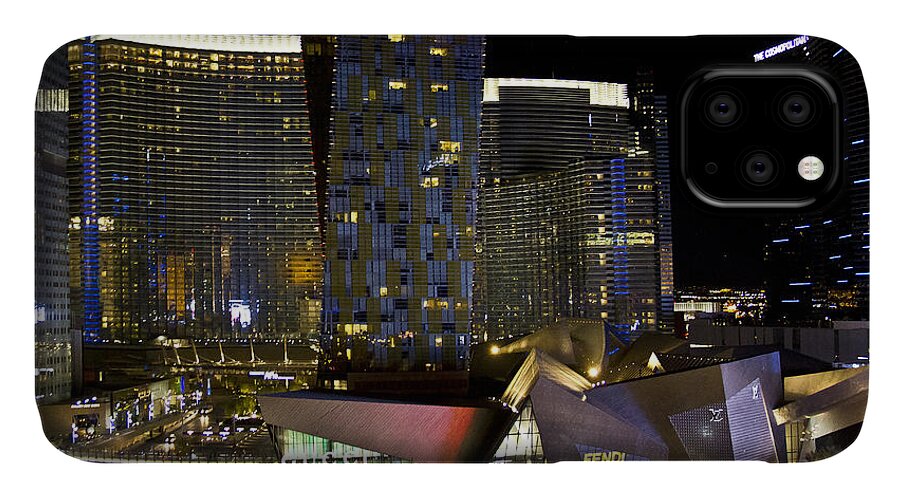 Buildings iPhone 11 Case featuring the photograph Las Vegas City Center by Jim Moss