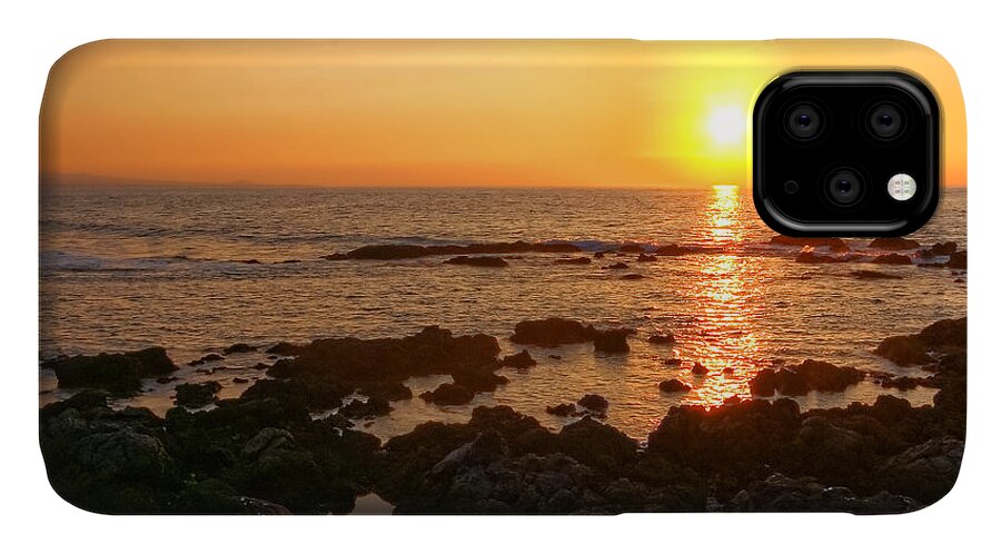 Hawaii iPhone 11 Case featuring the photograph Lava Rock Beach by Lars Lentz