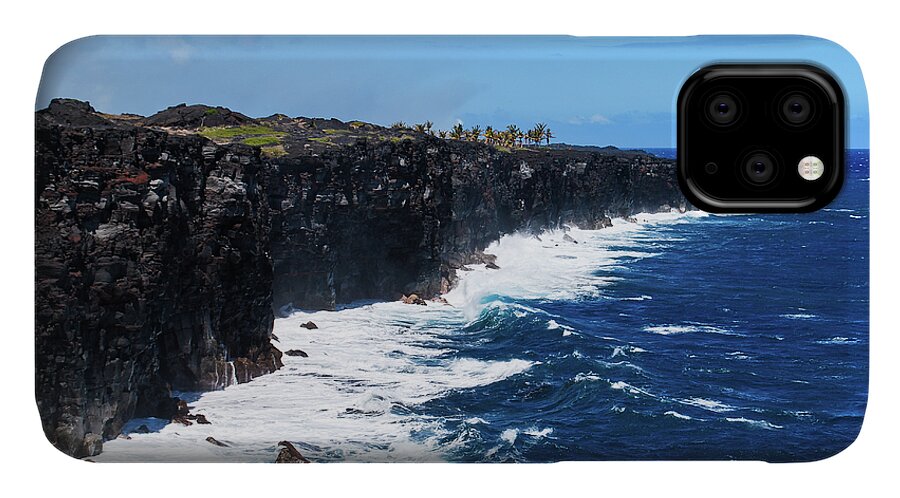 Cliff iPhone 11 Case featuring the photograph Lava Shore by Christi Kraft
