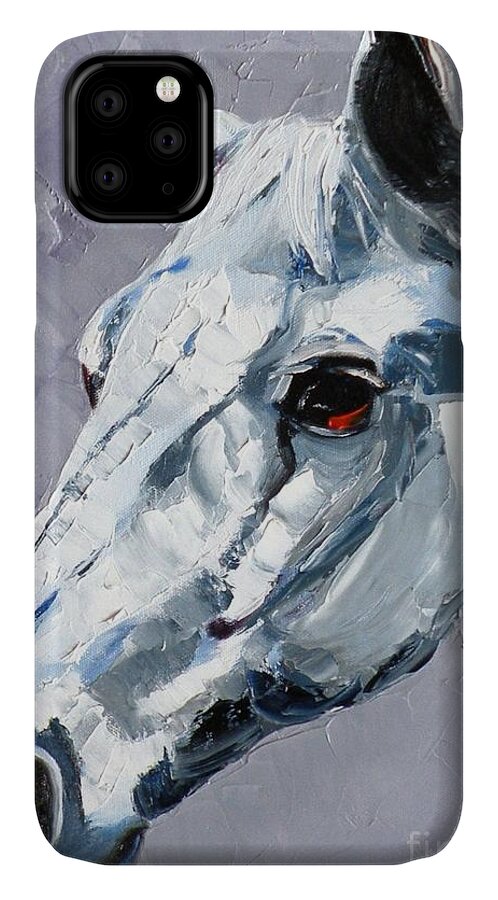 Horse iPhone 11 Case featuring the painting Legend - Sport Horse by Susan A Becker