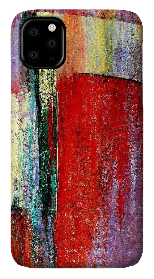 Abstract iPhone 11 Case featuring the painting Let Justice Roll Down Like The Waters by Jim Whalen