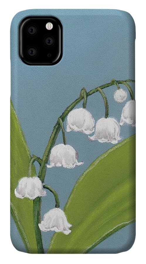 Lily Of The Valley iPhone 11 Case featuring the painting Lily of the Valley by Anastasiya Malakhova