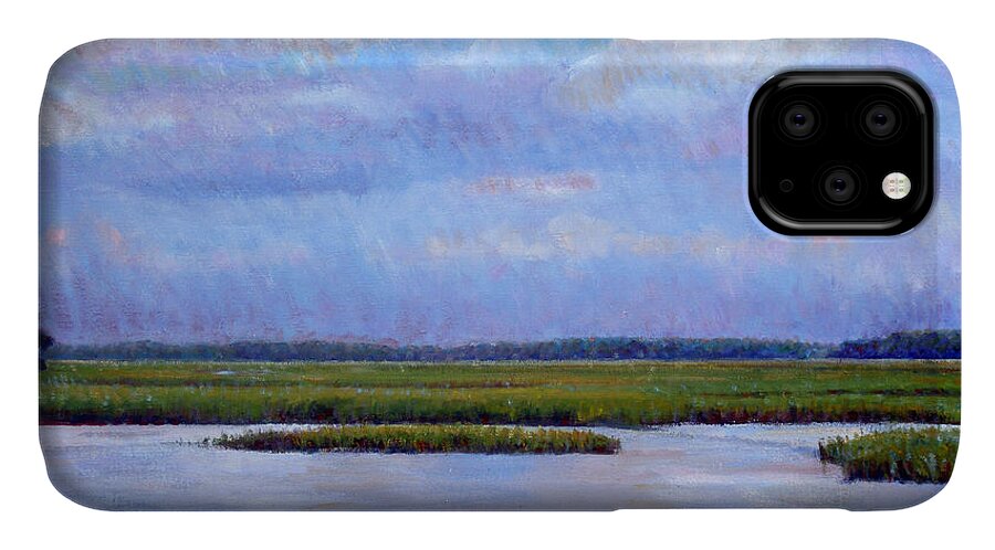 Low Country iPhone 11 Case featuring the painting Low Country High by Candace Lovely