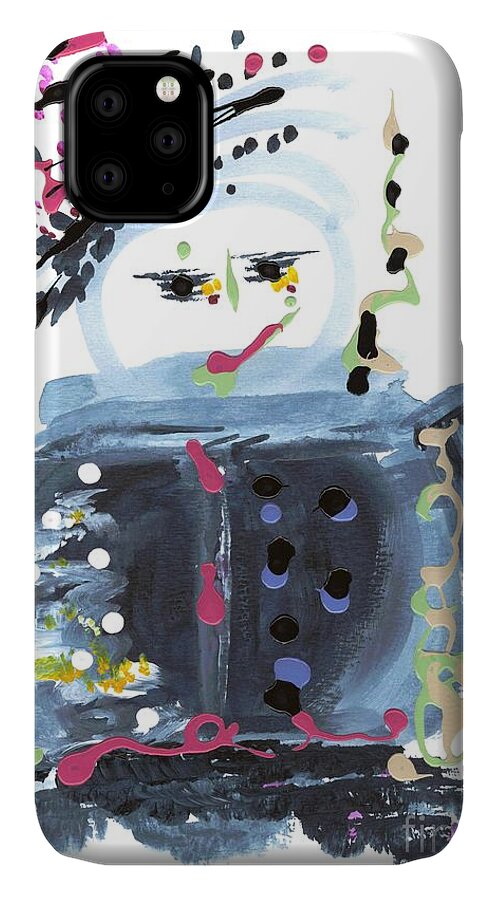 Acrylic iPhone 11 Case featuring the painting Me Stewpot by Holly Carmichael