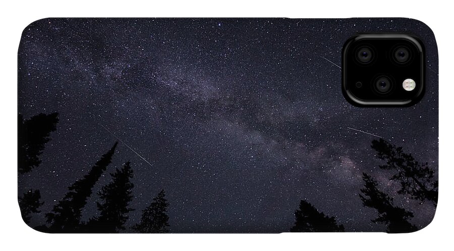 Milky Way iPhone 11 Case featuring the photograph Meteors and the Milky Way by D Robert Franz