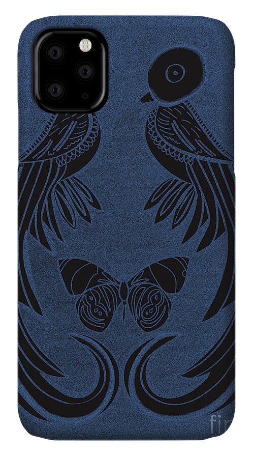 Bird iPhone 11 Case featuring the digital art MidSummer by Megan Dirsa-DuBois